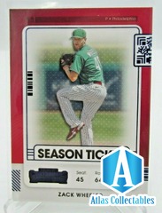 Zack Wheeler 2021 Panini Contenders Season Ticket #57 Blue Philadelphia Phillies